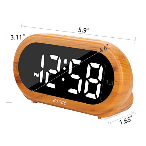 USCCE Home Small Digital Alarm Clock 0100 Dimmer, Easy to Set