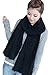 Wander Agio Women's Warm Long Shawl Winter Warm Large Scarf Pure Color Black
