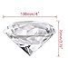 OwnMy Diamond Shaped Crystal Paperweight, Clear Crystal Diamond Jewel Paperweight Sparkling Glass Gem Centerpieces Decoration with Gift Box for Home Office Wedding Decor (100MM / 4