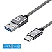 USB Type C Cable, TechRise 3 Packs USB-C to USB 2.0 A High-Speed Charging & Data Transfer Cable For Apple New Macbook 12 Inch, Nokia N1, and Other Type-C Supported Devices - Nylon Braided with Aluminu
