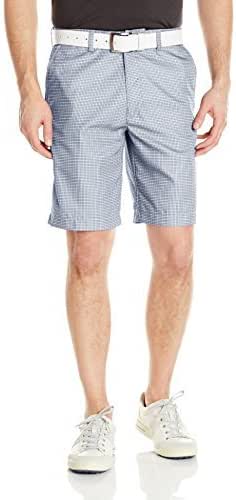 Amazon.com: PGA TOUR Men's Driflux Expandable Waist Flat Front Plaid Short, Bright White, 34 