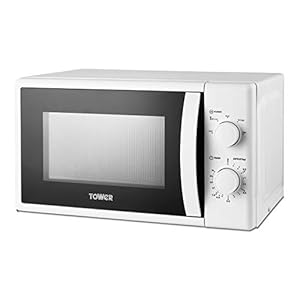 Tower T24034WHT 20 Litre 700W Manual Microwave with 5 Power Levels and a 35 Minute Timer, White