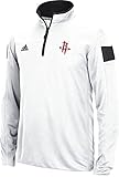 NBA Houston Rockets Men's Full Color Logo 1/4 Zip Knit Pullover, White, X-Large