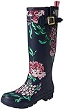 Joules Women's Wellyprint Rain Boot, Navy Floral