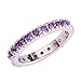 Psiroy Amethyst Birthstone Eternity Stacking Ring Wedding Band for Women (7)