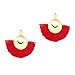 Big Stud Earrings Tassel Drop Earrings for Women Colorful Gold Earrings