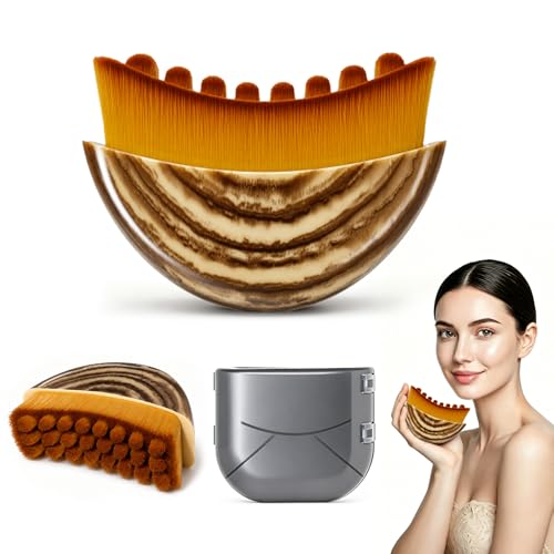 Lymphatic Contour Face Brush, Soft Gua Sha for Lymphatic Drainage Massager -Anti-Puffiness, Lift, Chin & Jawline Sculpting, Dry Face Brush for Ergonomically Designed to Fit The Skin Precisely