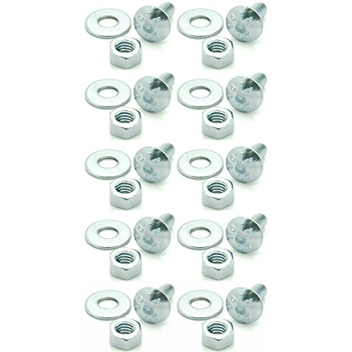 Ten (10) 5/16-18 x 3/4" Long Carriage Bolts Set w/Nuts & Washers (BCP297)
