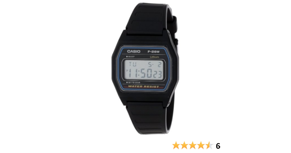Amazon.com: CASIO F28W-1 Casual Digital Watch with Black Resin Band  (Discontinued by Manufacturer) : Clothing, Shoes \u0026 Jewelry