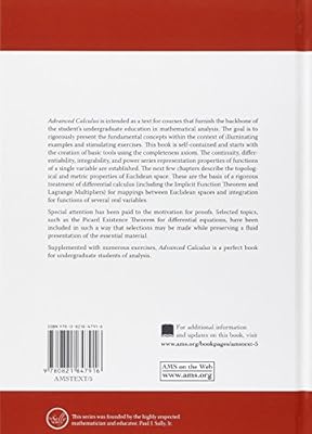 Advanced Calculus (Pure and Applied Undergraduate Texts: the Sally Series)