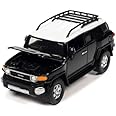 2007 FJ Cruiser Black Diamond with White Top and Roofrack Classic Gold Collection Series Limited Edition 1/64 Diecast Model Car by Johnny Lightning JLCG030-JLSP278B
