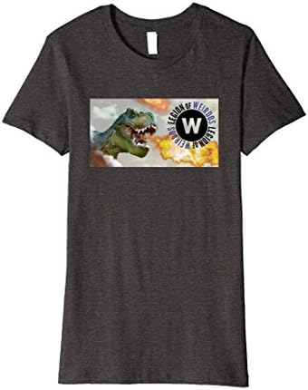 Womens Dino with Logo Tee Large Dark Heather