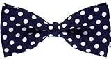 Tok Tok Designs® Handmade Men Bow Ties - B124 (Silky Navy Blue)