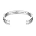 Milamiya 'Always My Sister Forever My Friend' Grooved Cuff Bangle Bracelet, Jewelry Gifts for Sister, Friendship (Sister Bracelet Silver)