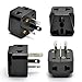 Australia, New Zealand, China Power Plug Adapter by OREI, AU Travel Adapter 2 in 1 USA Grounded Outlet Universal Socket - Type I - Fiji, Argentina - 4 Pack primary