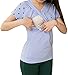 MTRNTY Women's Maternity Casual Comfortable Nursing Breast Feeding Tee Star MT31