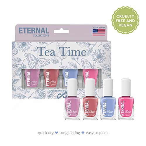 Nail Polish Set Eternal 4 Piece Kit Long Lasting, Quick Dry and