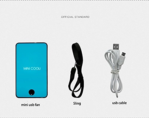 Mini Air Conditioner Personal Necklace No Leaf Fan Handheld Table Summer Cooler Fan with 1400mAh USB Rechargeable Battery Fan (Black)