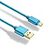 Galaxy S7/ S6 Edge Charger, X-EDITION Micro USB Cable 6Ft 3 Pack Braided Long Cord Fast Charging Cable for Samsung Galaxy S7 S6 Edge S4, Note 5, Moto G5 Plus, LG G4 G3, HTC, Android (Silver/Blue/Gold)