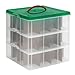 Snapware Snap 'N Stack Square 3-Tier Seasonal Ornament Storage Container, 13 by 13-Inch, Holds 48 Ornament Balls