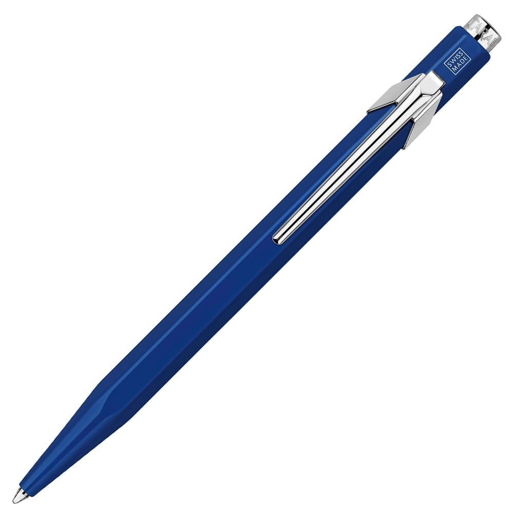 Caran d'Ache 849 Metal Range Ball Pen - Metal Sapphire Blue, inchiostro blu