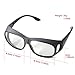 3D Glasses COMBO (1 Pair RealD + 1 Pair IMAX) Passive 3D Big Lens Eyeglasses for Cinema Movie Theatre Home TV