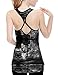 icyzone Workout Yoga Fitness Sports Racerback Tank Tops for Women (S, Storm)