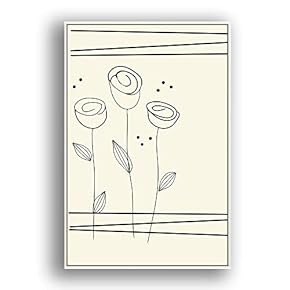 Framed Canvas Wall Art Beautiful Flowers in Grid Giclee Print Gallery Wrap Modern Home Prints Ready to Hang - 16x24 inches