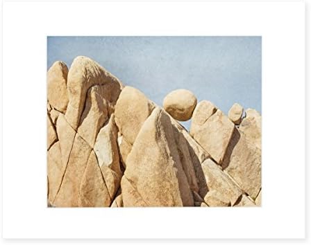 Joshua Tree Wall Art, California Desert Decor, Palm Springs Landscape Art, 8x10 Matted Photography Print, ‘Rock Formations’