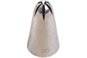 1pc 6 Teeth Stainless Steel Piping Tips Medium Cookie Cream Decoration Home Baking Pattern