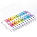 AM PM Pill Organizer - Weekly Pill Box,Detachable 7 Day Vitamin Container,Daily Meds Holder,Push Button Medicine Organizer with Outer Container for Travel Home Fish Oil, Vitamin - Twice-A-Day