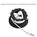 MAIRUI Wired Earbud Case Earphone Headphone Cord Organizer Earbuds Wrap Soft Silicone Magnetic Holder Storage Tangle Free Cable Winder(Black)