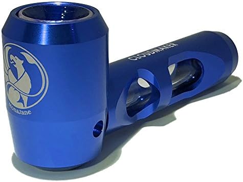 MonaJane Pocket Steamroller - Lightweight and Durable with All Glass Path &amp; Bowl (BLUE)