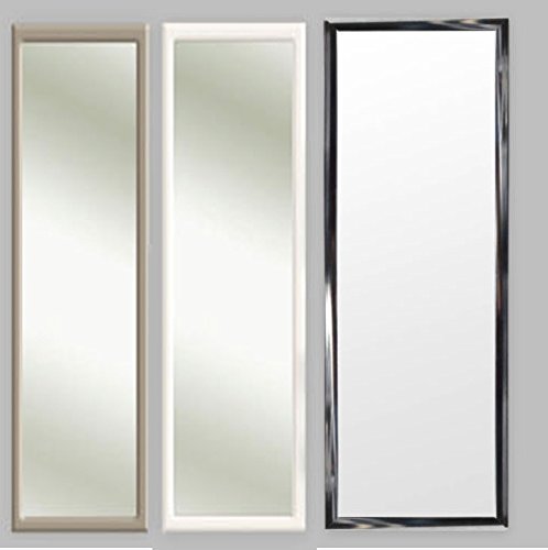 3 Farben Türspiegel Tür Spiegel Hängespiegel Rahmenspiegel 35x95cm schwarz weiss (Weiß)