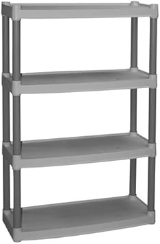 Amazon Com Plano 4 Shelf Storage Unit Light Taupe Kitchen Dining