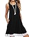 Sanifer Women's Peplum Tops Summer Short Sleeve Ruffle Loose Shirt Blouse (Black00, Medium)
