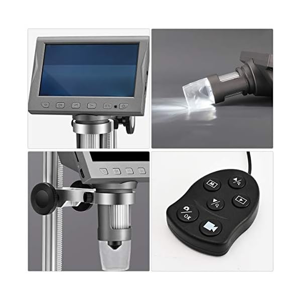 TOPQSC Digitales Mikroskop 4,5 Zoll Fernbedienung LCD Digital Mikroskop Tragbar 9 Languages 1080P Lupe Electron… – Bild 7