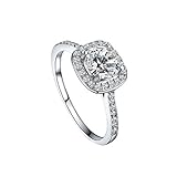 Ularmo 2015 Womens Shinning Big Square Stone Finger Wedding Engagement Ring