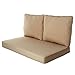 Quality Outdoor Living 29-BG02LV Loveseat Cushion, 3 Piece Set, Beige