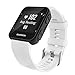 MoKo Watch Band Compatible with Garmin Forerunner 35,Soft Silicone Replacement Watch Strap fit Forerunner 35 Smartwatch, White