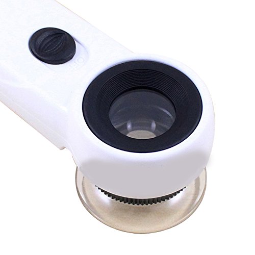 Zorvo 45X Handheld High Power Jewelry Magnifier with LED Lights for Jewelry Printing Antiques, Jewelry Loupe, Optical Lenses