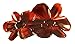 Parcelona France Deux Flowers Celluloid Tortoise Shell Hair Clip Hair Barrette for Women and Girls - 2 3/4 Inch