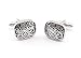 Men's Vacuum Plating Laser Engraved Winding Pattern Enamel Shirt Cuff Links, Brass, 1 Pair Set
