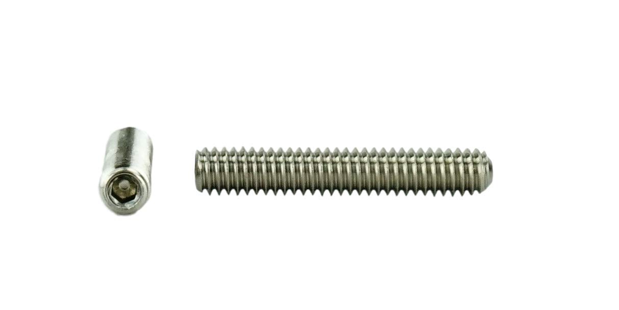 Stainless 8-32 x 1 (1/4" to 1" Available) Socket Set Screws Cup Point, Stainless Steel 50 Qty W/Hex Key Wrench (8-32 x 1) — image 1