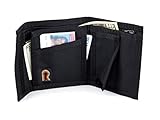 Black Bifold Velcro Wallet with Inside Velcro Pocket