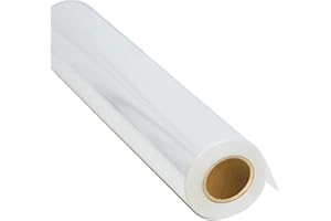 LISM 115ft Clear Cellophane Wrap Roll(33 in x 115 ft) 2.5 mil thickness Gift Wrap Cellophane -Clear Wrapping Paper for Flowers,Baskets, Arts & Crafts(33" Fold Into 16.5")