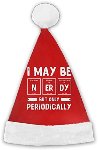 Nerdy Periodic Table Of Elements Unisex Adults And Kids Xmas Hats Graphic Santa Caps