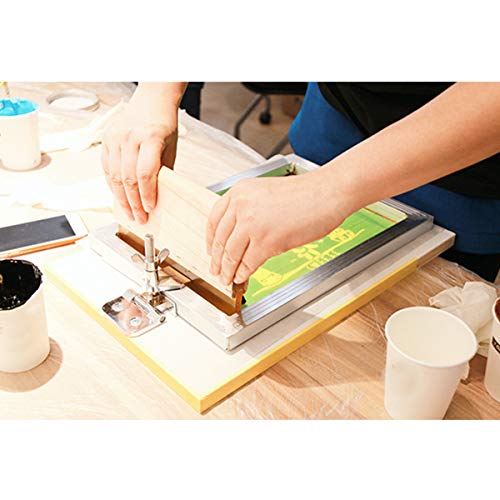 Techtongda Screen Printing Bundle Kit DIY Print Sik Screen Printing Aluminum Frame Hinge Clamp Emulsion Coater Squeegee