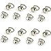 Yunpo Button Studs Rivets O-Ring Head Button Stud Screwback with Screw for DIY Art Leather Craft Belt Purse Handbag(25Pcs/Silver)