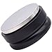 Coffee Tamper 58mm Stainless Steel Flat Base Adjustable Grip Handle Bean Barista Espresso Tamper Palm Pressure Kitchen Tool Accessories Machine(Black)